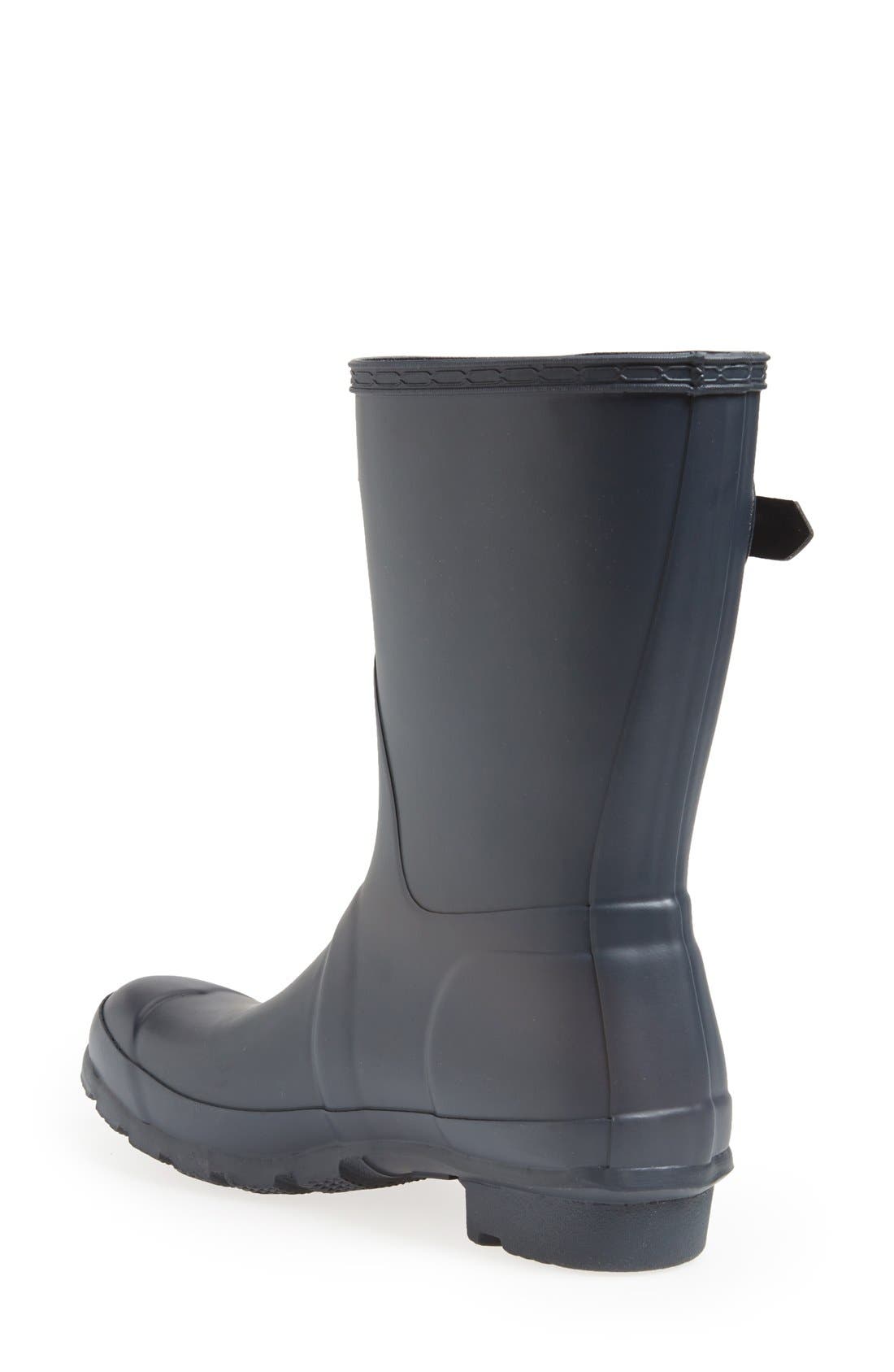 Original Short Waterproof Rain Boot, Alternate, color, NAVY MATTE