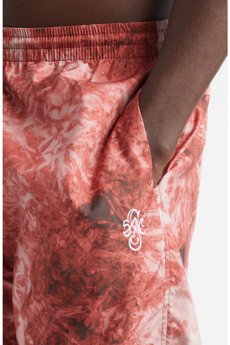 Ingo Swim Trunks, Alternate, color, ACID RED