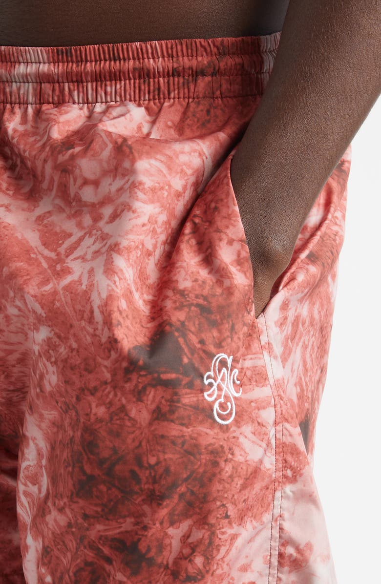 STOCKHOLM SURFBOARD CLUB Ingo Swim Trunks, Alternate, color, Acid Red