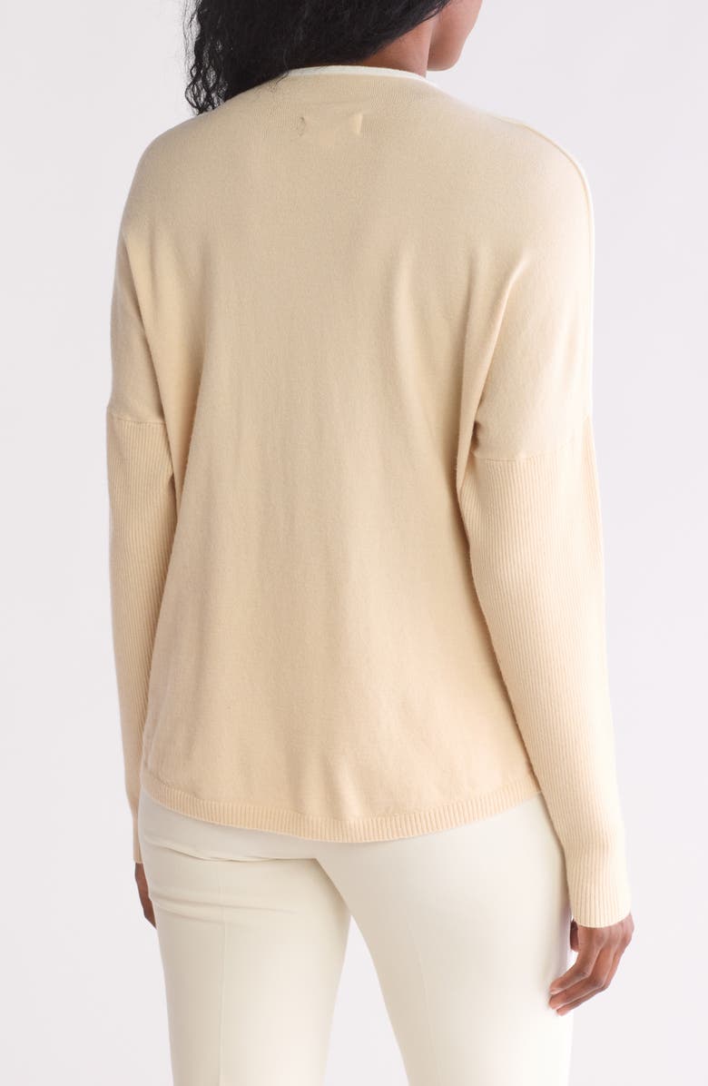 Gemma + Jane Tipped Sweater, Alternate, color, Oatmeal