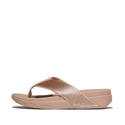 Fitflop Surfa Sequin Toe-post Sandals In Multi