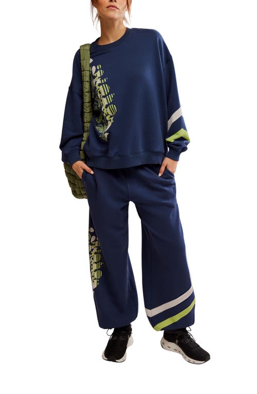 Free People Fp Movement All Star Oversize Graphic Joggers