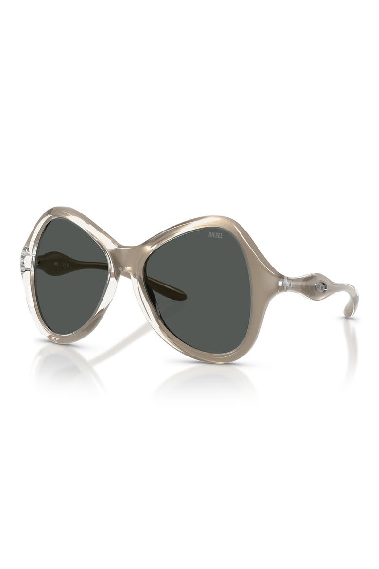 DL3010U 53mm Cat Eye Sunglasses, Alternate, color, CRISTAL VARNISH METAL / GREY