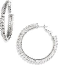 Tasha Baguette CZ Hoop Earrings