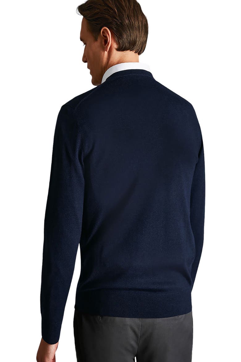 Pure Merino V Neck Sweater, Alternate, color, NAVY