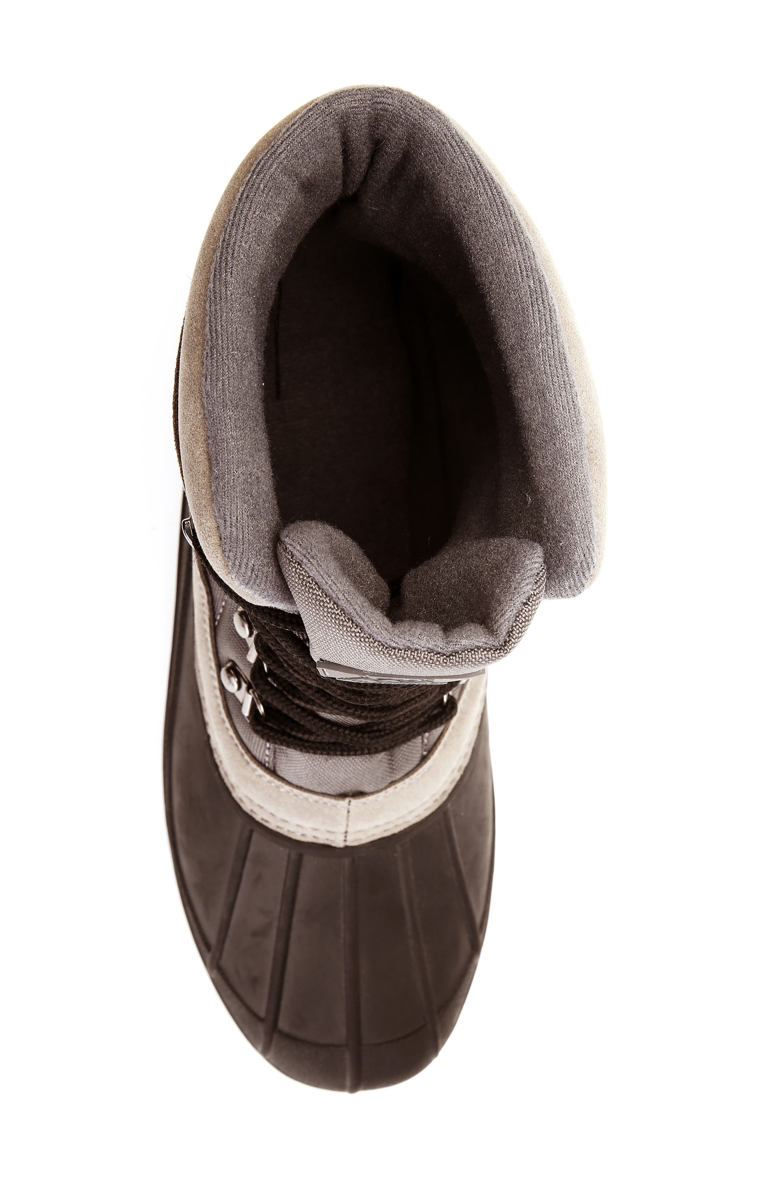 POLAR RANGE Peak Waterproof Duck Toe Snow Boot, Alternate, color, Grey