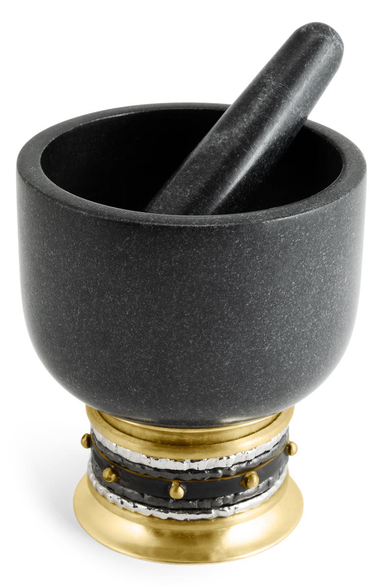 Michael Aram Naga Mortar & Pestle Set, Main, color, Black