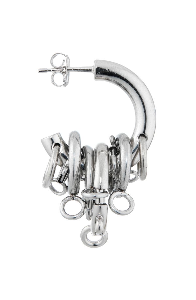 Justine Clenquet Jay Hoop Earrings, Alternate, color, Palladium