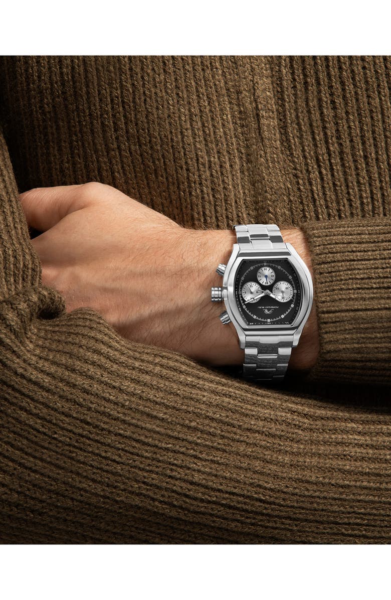 PORSAMO BLEU Roman Chronograph Bracelet Watch, 42mm, Alternate, color, Silver