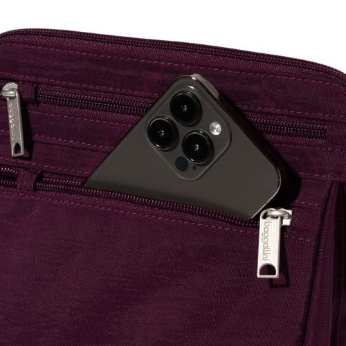 Baggallini Securtex Anti-theft Crossbody Bag In Purple