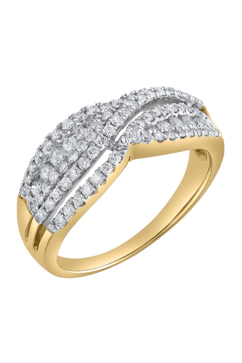 Silvera Crest 0.65 Ct 10K Gold Diamond Ring, Alternate, color, 10K Yellow Gold
