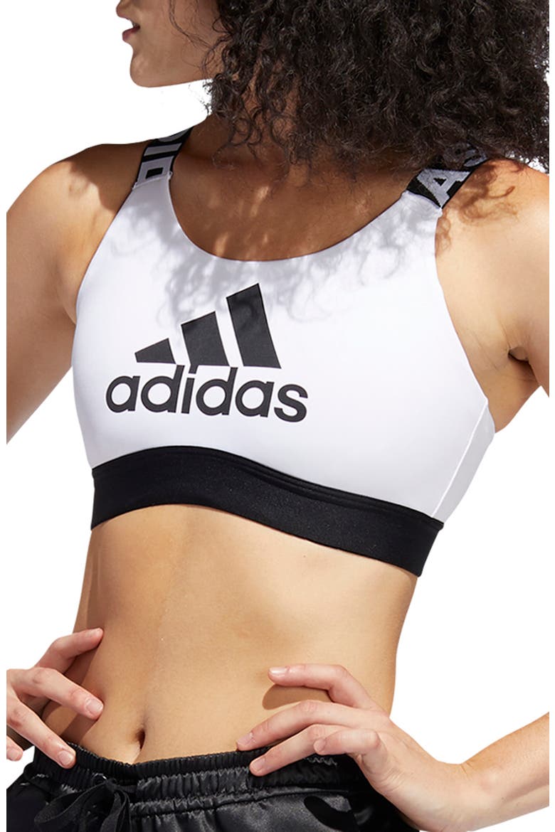 Strappy Back Sports Bra, Alternate, color, WHITE
