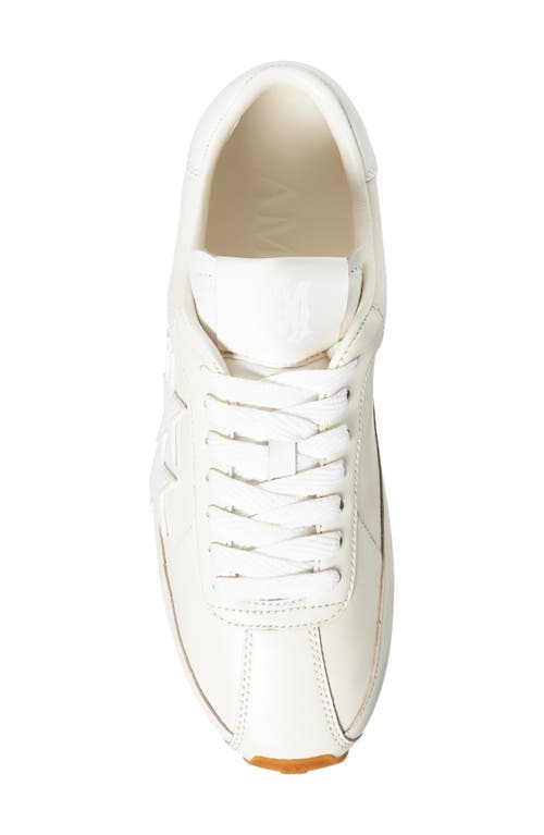Amiri Pacific Stars Mixed Leather Sneakers In Beige
