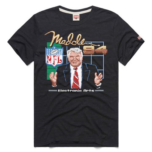 Homage Unisex  Charcoal Madden Nfl '94 Title Screen Tri-blend T-shirt In Black