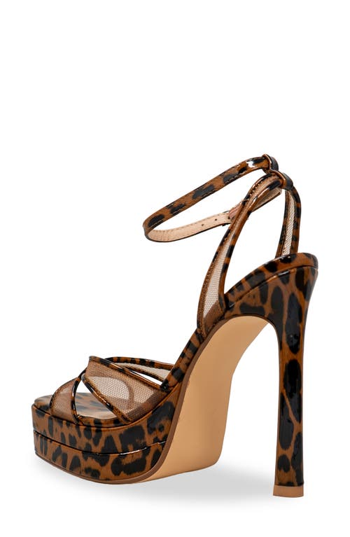 Chase & Chloe Chase And Chloe Talsa Platform Sandal In Leopard Patent