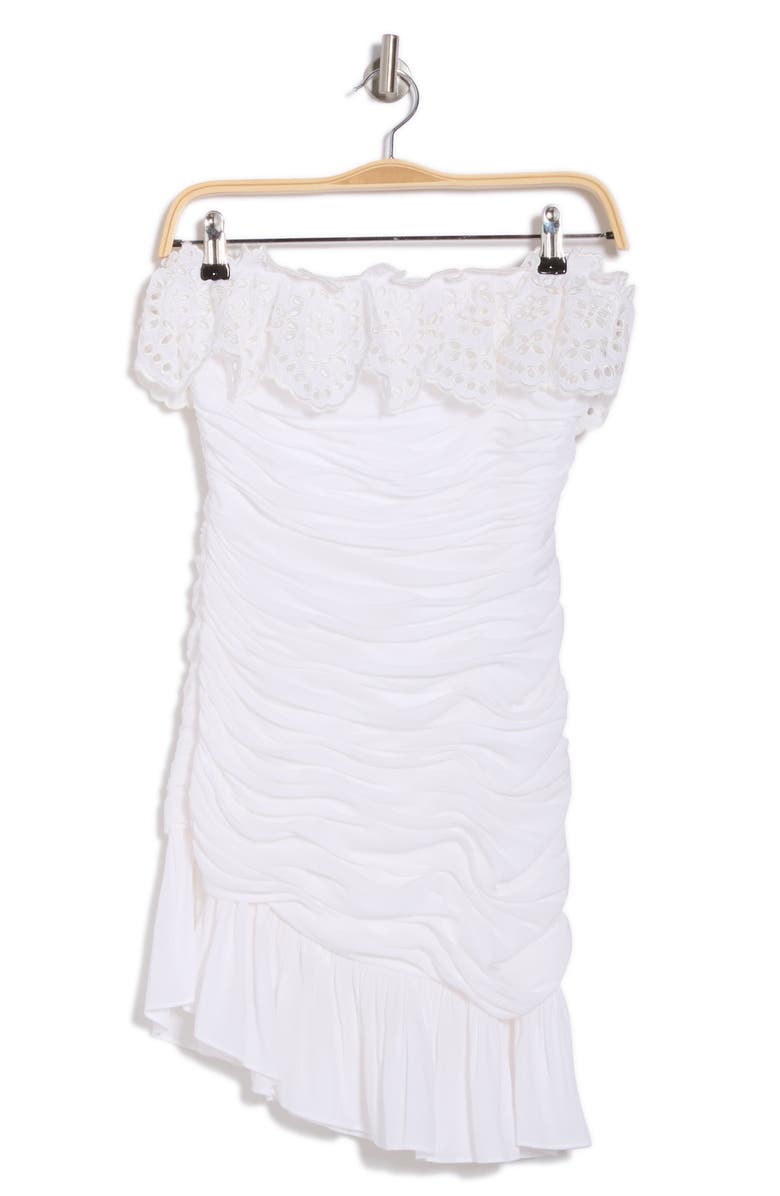 Ramy Brook Milena Ruched Strapless Minidress, Alternate, color,