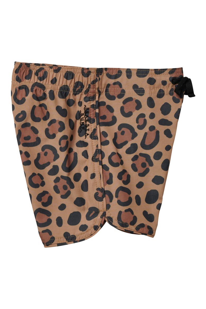Kids' Calico Crab Swim Trunks, Alternate, color, KHAKI
