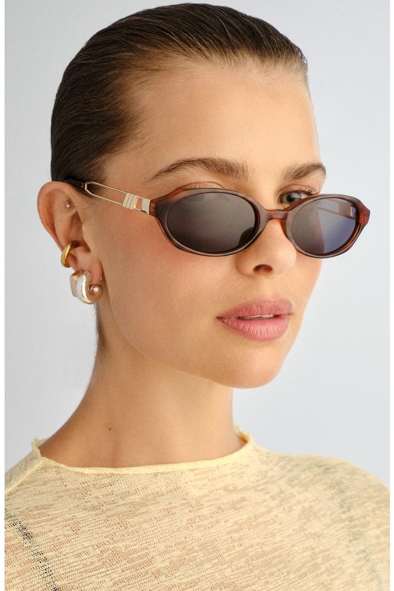 Lunita Round Sunglasses, Alternate, color, DARK TORT