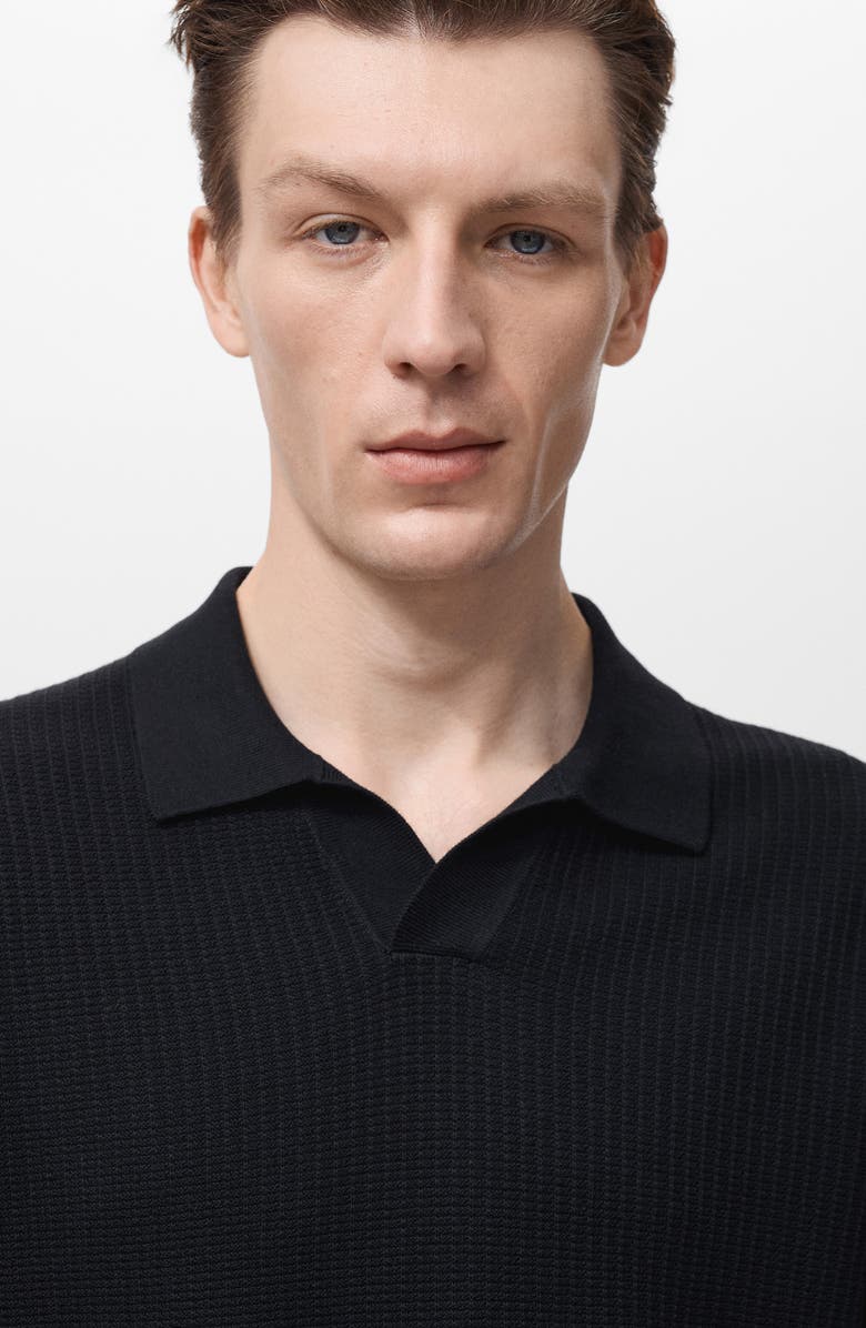 MANGO Rib Johnny Collar Polo, Alternate, color,