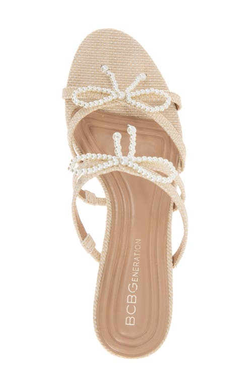 Bcbg Sarina Slide Sandal In Natural