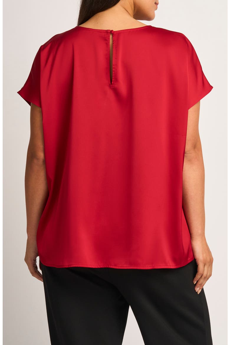 Dolman Sleeve Satin Top, Alternate, color, BRIGHT RED