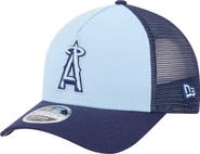 New Era Men's New Era Light Blue/Navy Los Angeles Angels 2-Tone Color Pack 9FORTY Adjustable Trucker Hat