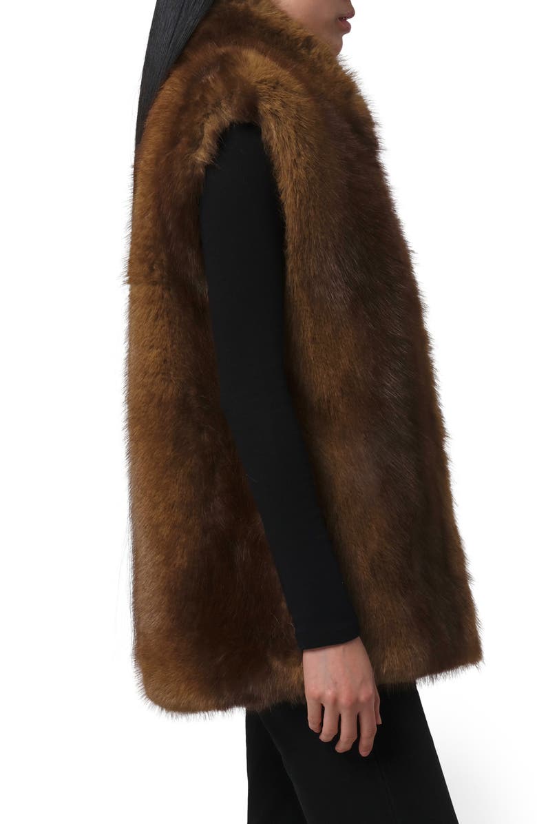 Apparis Laila Faux Mink Vest, Alternate, color, Mink