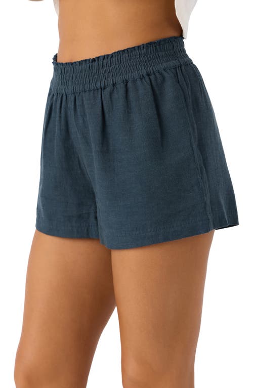 O'neill Sanders Smocked Waist Shorts In Slate