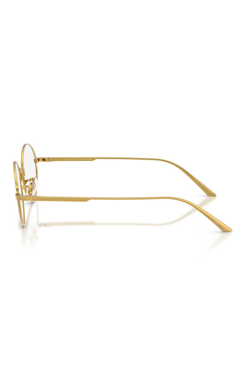 50mm Khaite Oval Optical Frames, Alternate, color, GOLD / CLEAR BLUE LIGHT FILTER