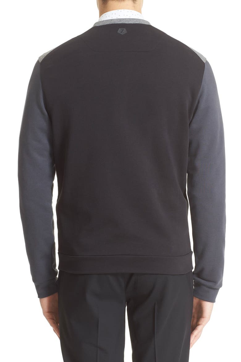 Pieced Pentagon Colorblock Sweatshirt, Alternate, color, GREY