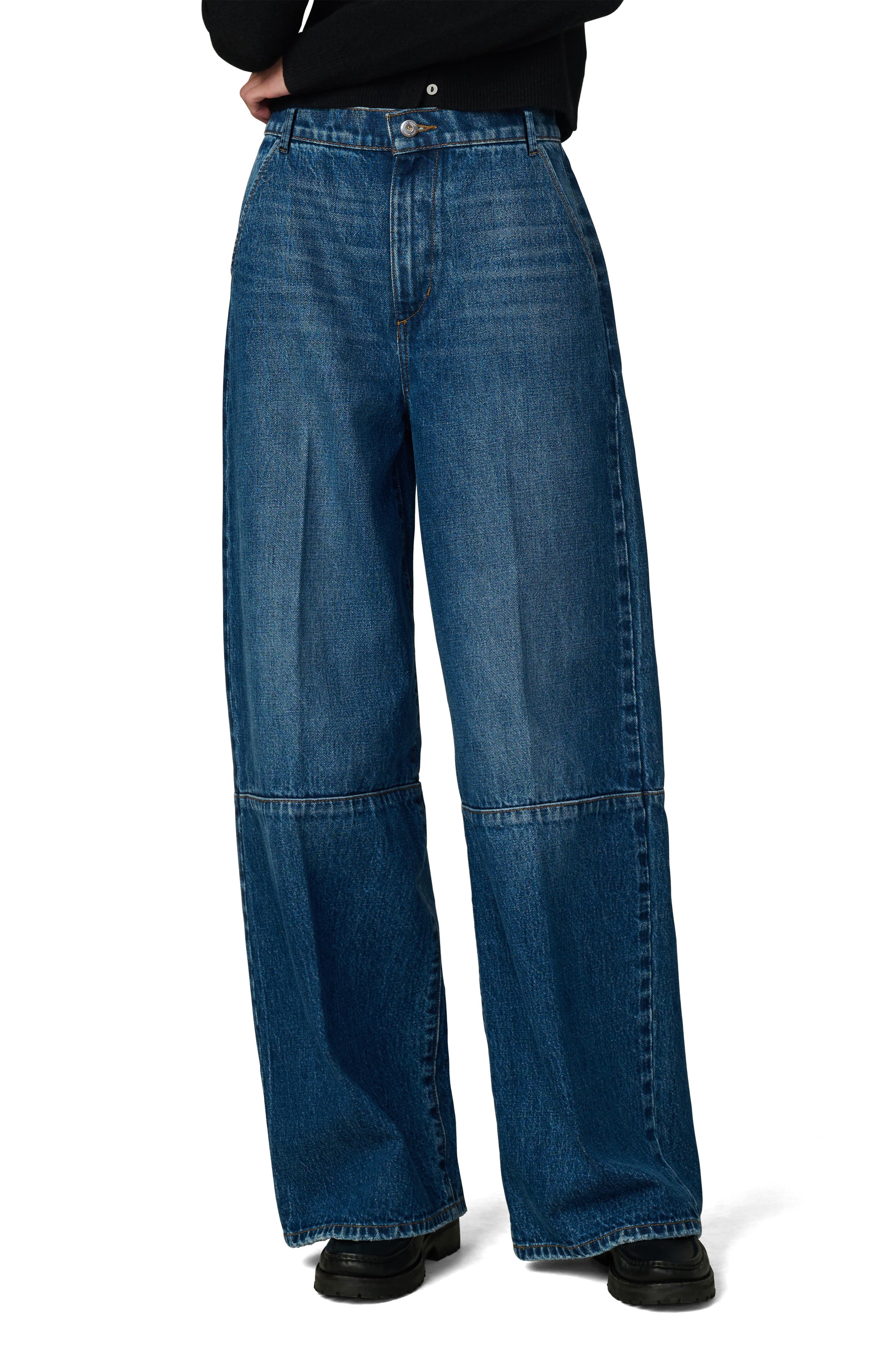 The Harlowe Seamed High Waist Wide Leg Trouser Jeans