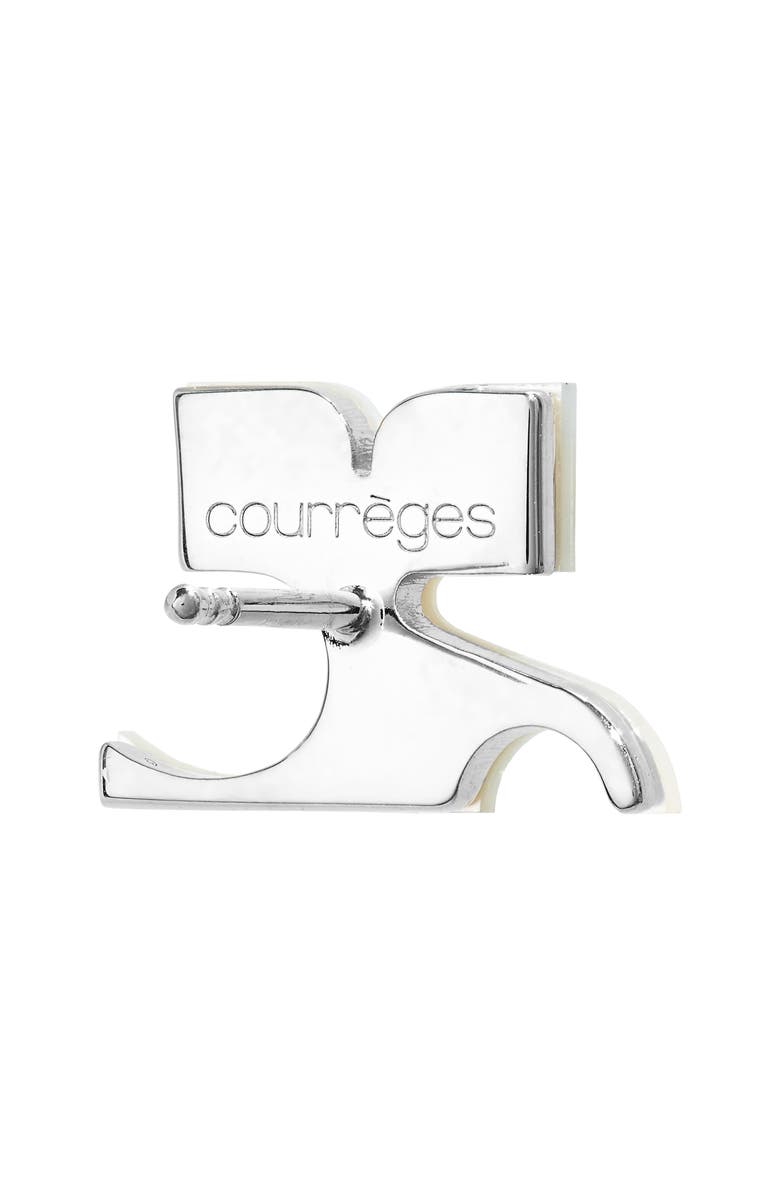 Courrèges AC Mother-of-Pearl Stud Earrings, Alternate, color, 
