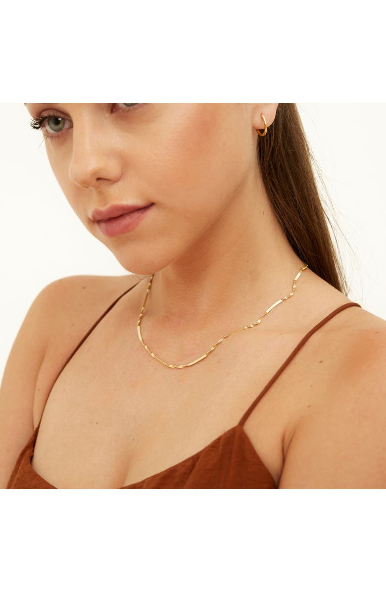 Spero London Half Twisted Sterling Silver Chain Necklace, Alternate, color, Gold