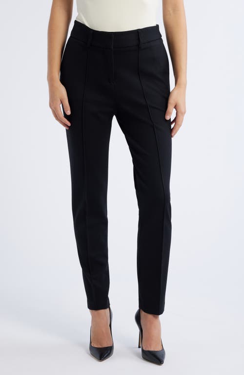 Tahari ASL Seamed Front Stretch Ponte Pants in Black 