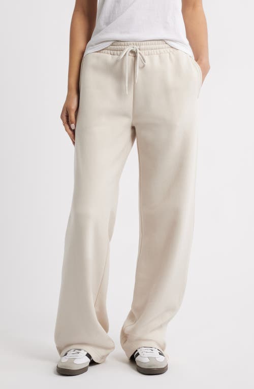 Bp. Wide Leg Fleece Pants In White