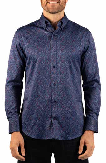 Dot Print Long Sleeve Performance Shirt