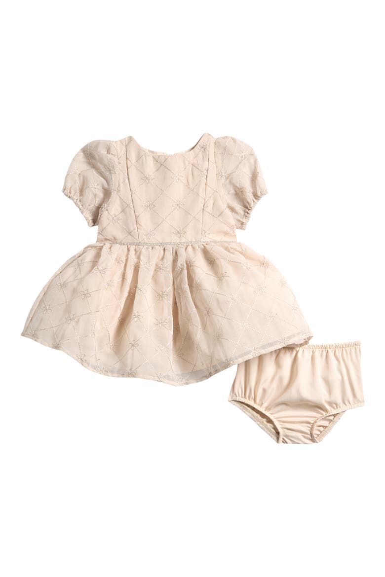 Shae Sparkle Embroidered Dress with Bloomers, Main, color, IVORY