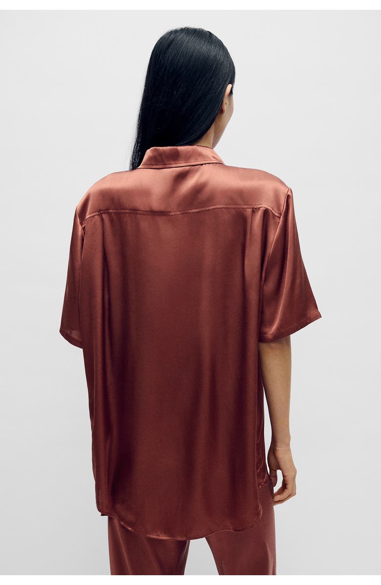 SILK LAUNDRY SHORT SLEEVE BOYFRIEND SHIRT 2.0 CANYON, Alternate, color, Canyon