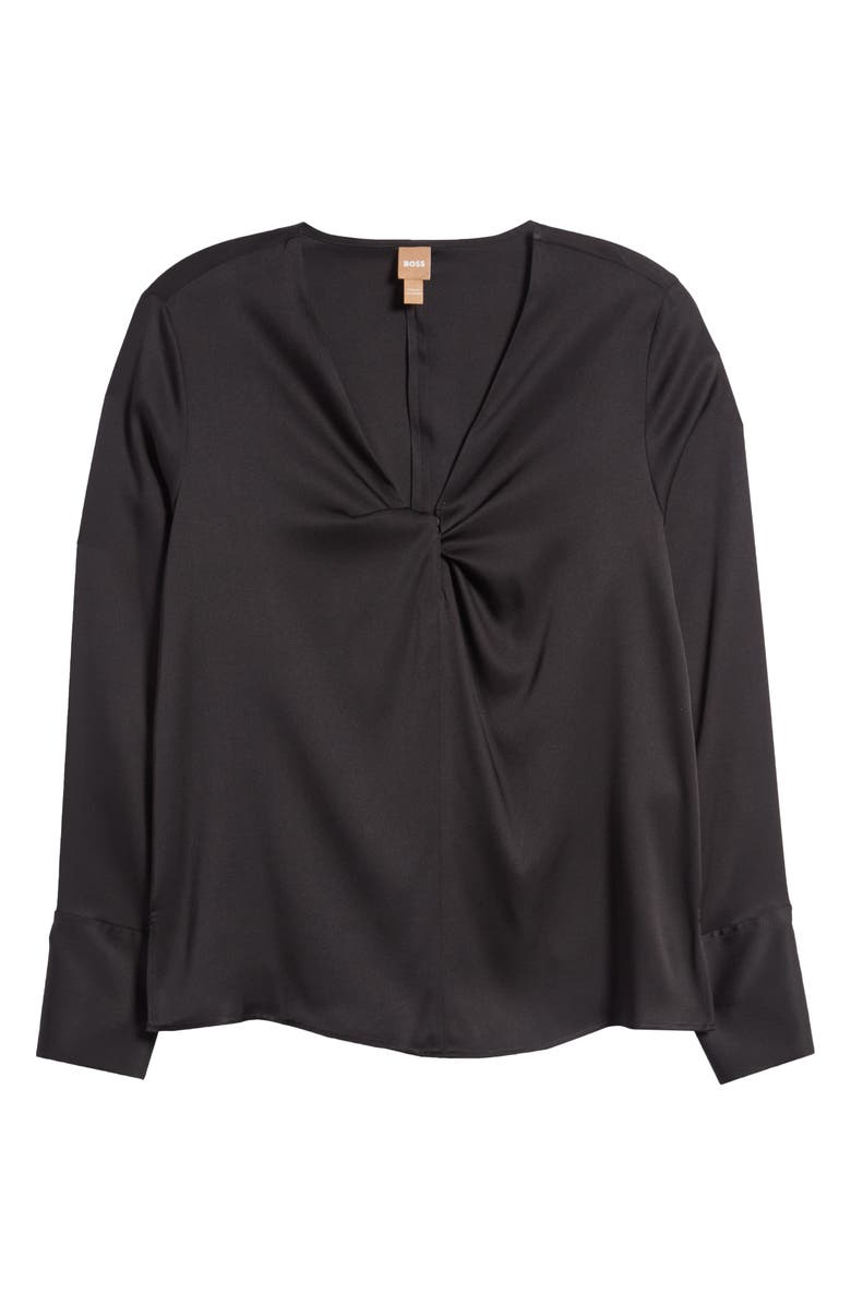 BOSS Bidinta Silk Blend Top, Alternate, color, Blk