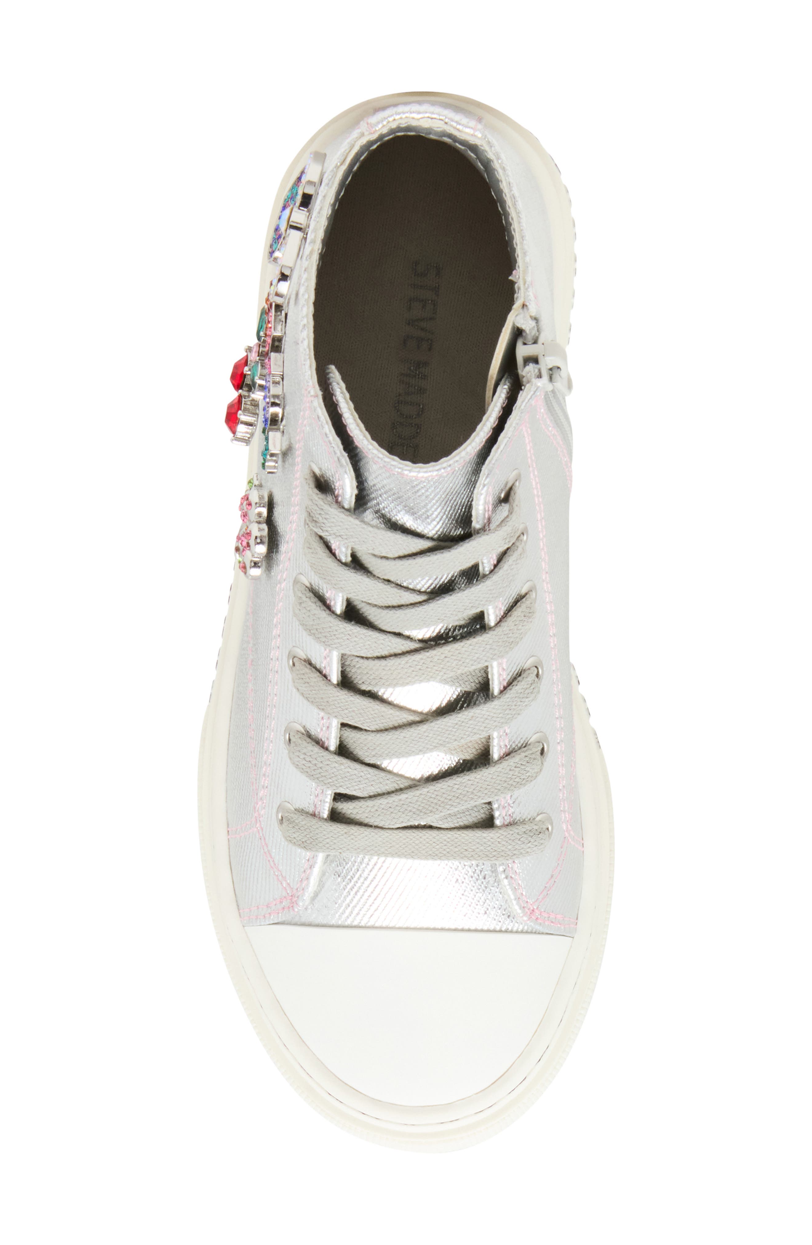 Kids' Jjoycee High Top Sneaker, Alternate, color, SILVER
