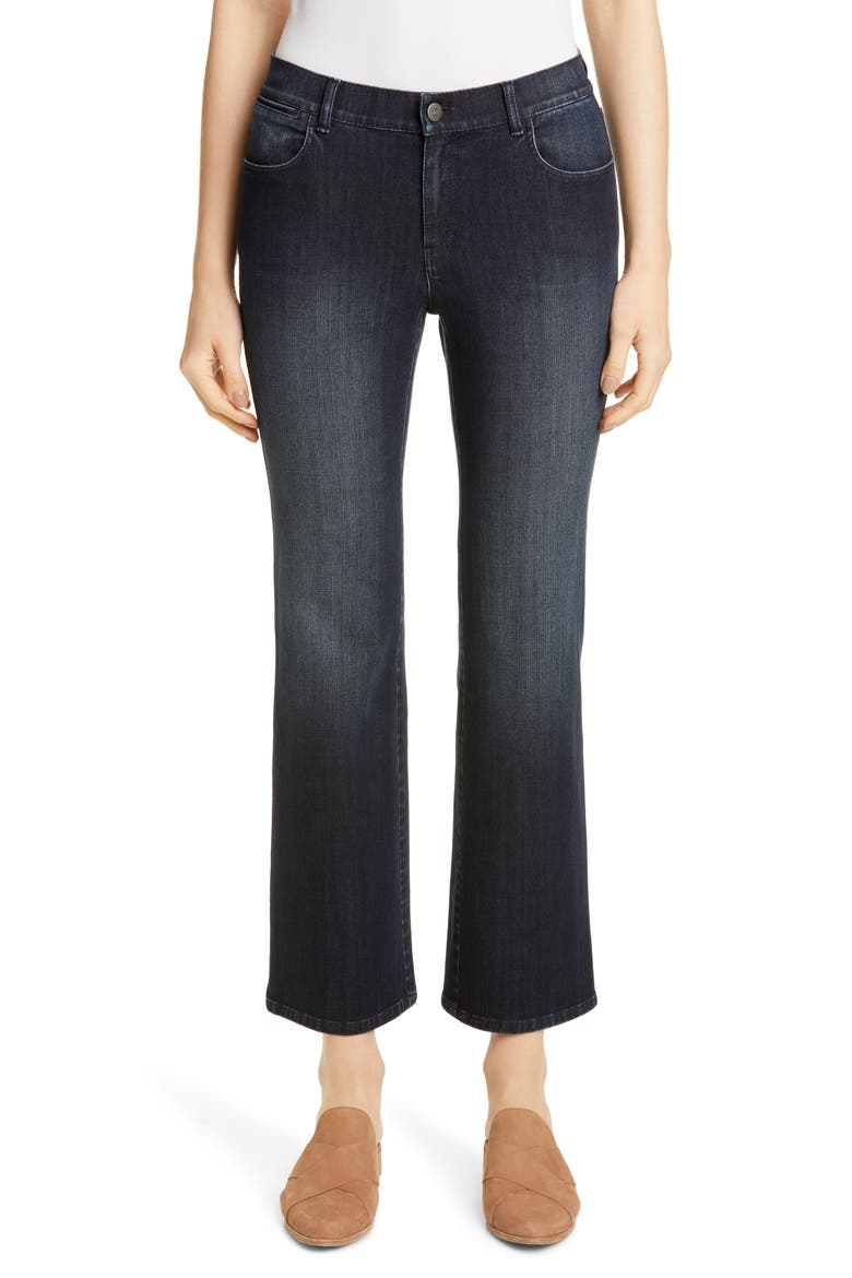 Mercer Crop Flare Jeans, Main, color, INDIGO