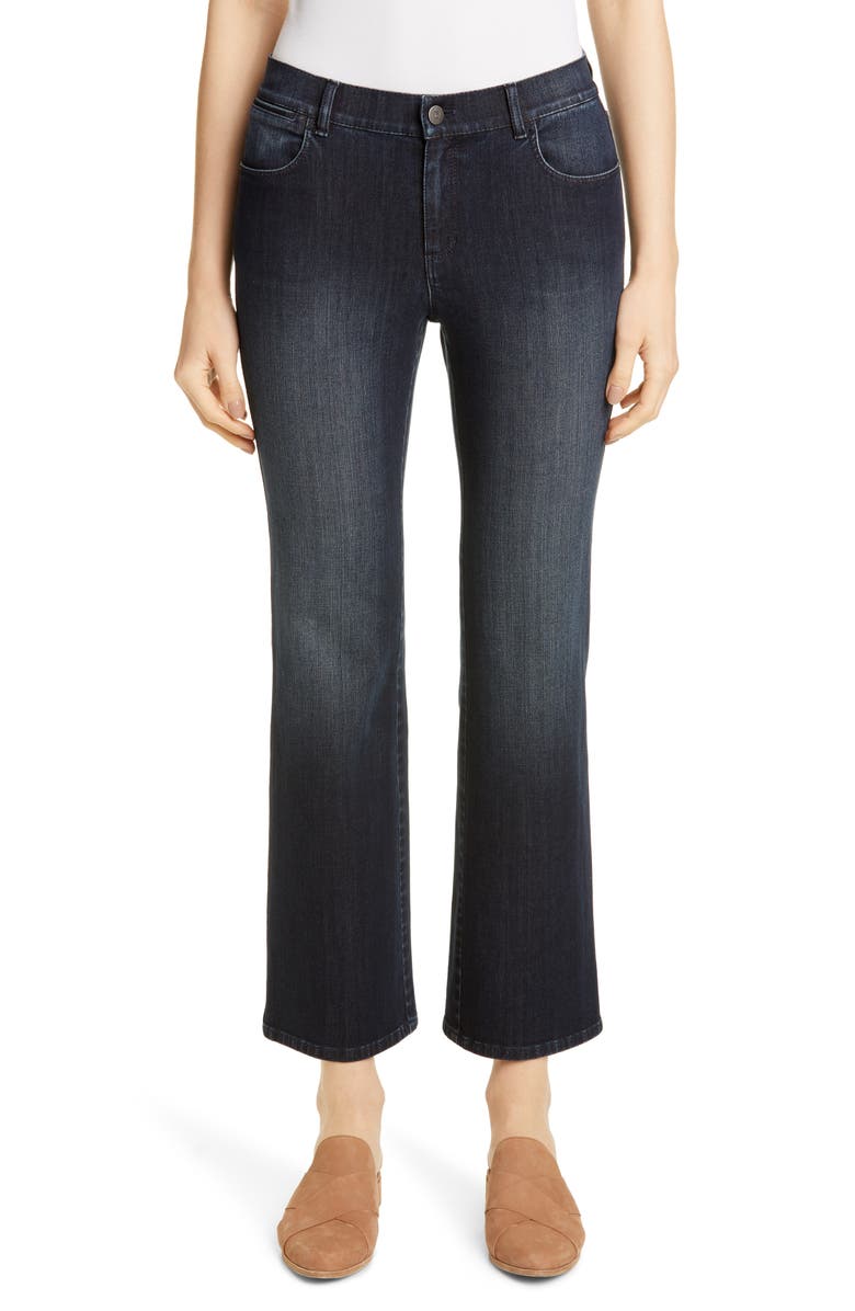 Lafayette 148 New York Mercer Crop Flare Jeans, Main, color, 