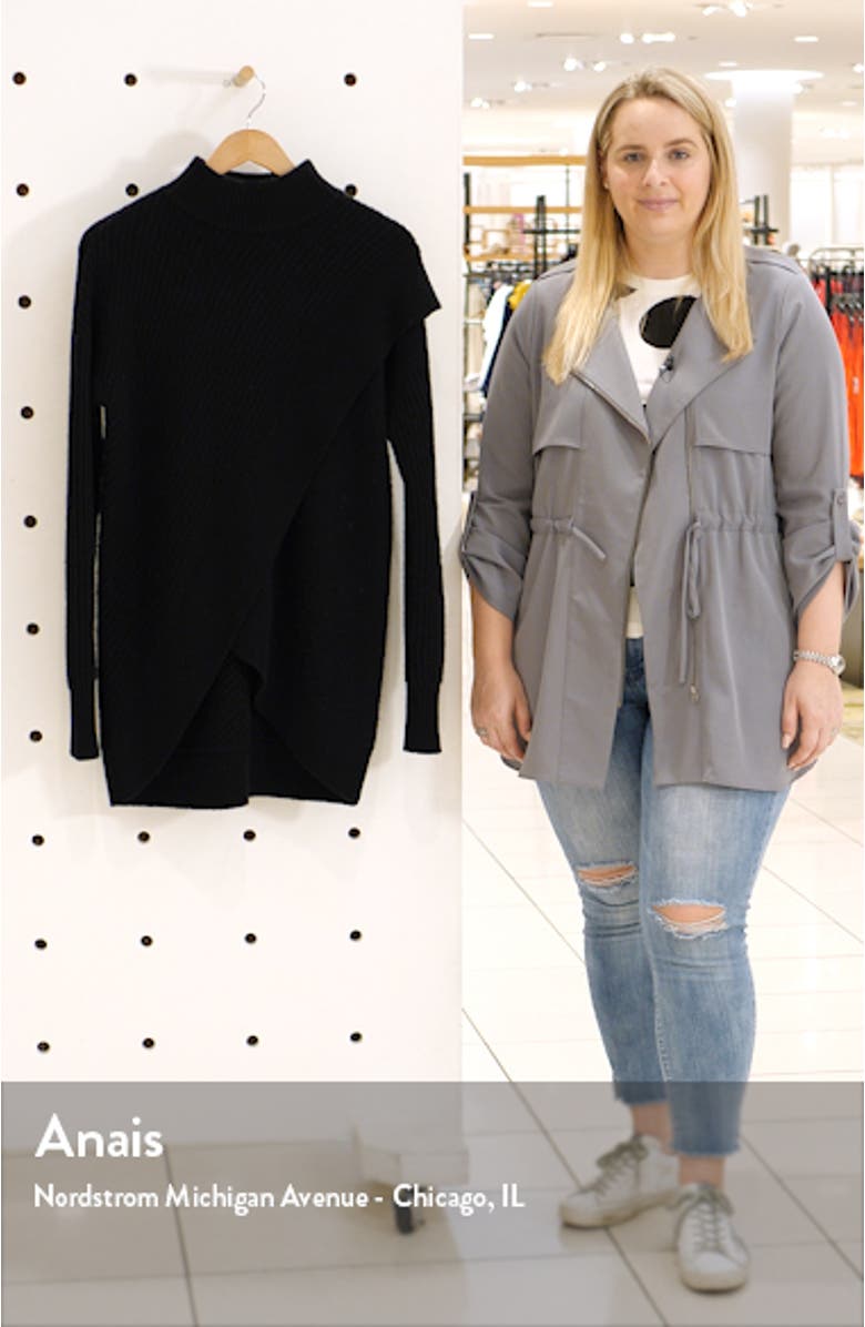 Faux Wrap Cashmere Blend Sweater, sales video thumbnail