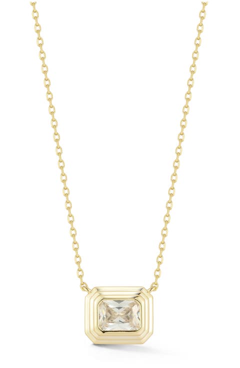 Radiant Cubic Zirconia Pendant Necklace