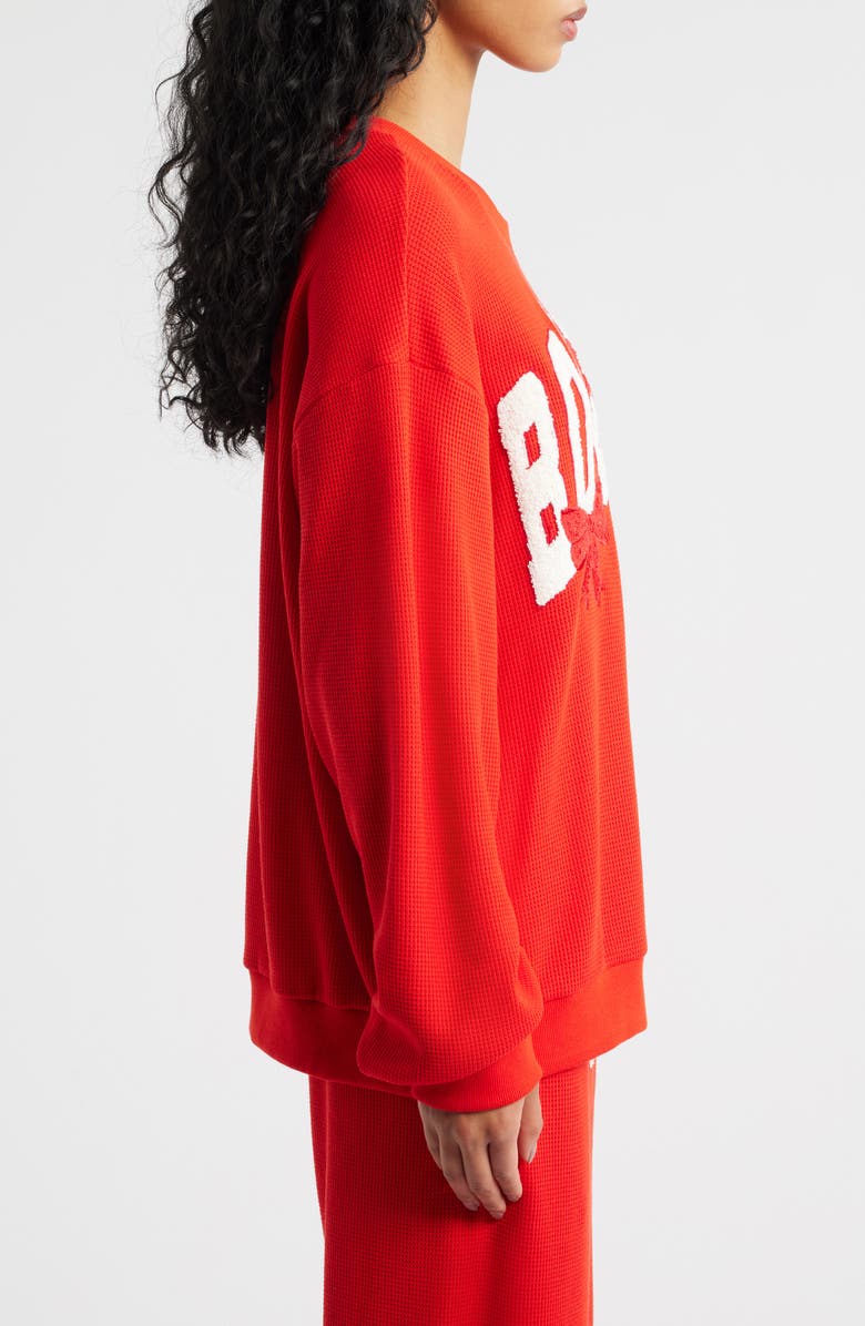 BOYS LIE Wrap Me in in a Bow Kara Crewneck Sweatshirt, Alternate, color, Red