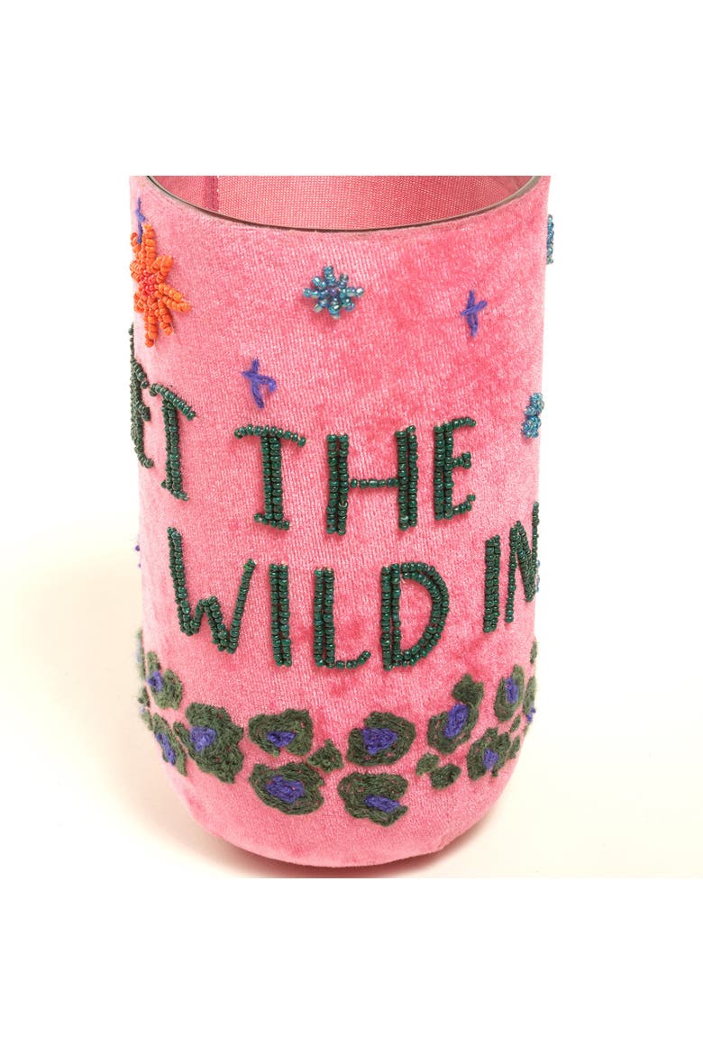 Aravali Hand Finished Glass Vase 4" x 4" Artisan Accent, Alternate, color, Pink