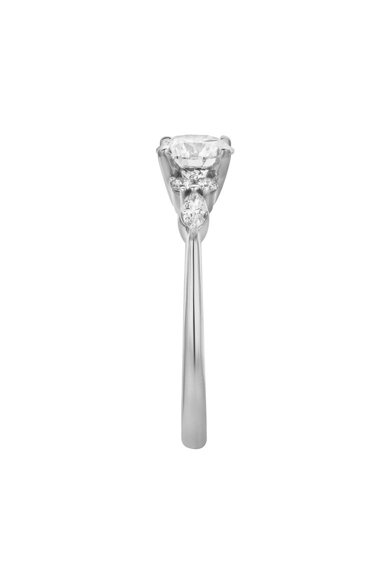 Elora 14K Gold Round & Marquise Cut Lab Grown Diamond Engagement Ring - 1 Ct, Alternate, color, 14K White Gold