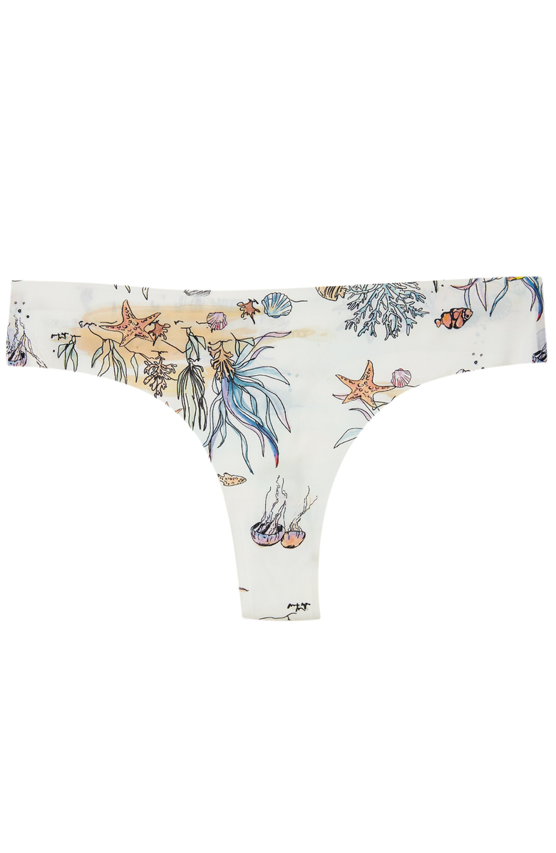 Uwila Warrior Soft Seamless Printed Thongs, Main, color, Sea Print
