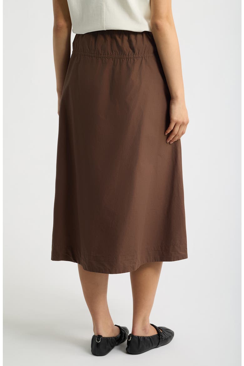 Caspia Organic Cotton Midi Skirt, Alternate, color, CHOC