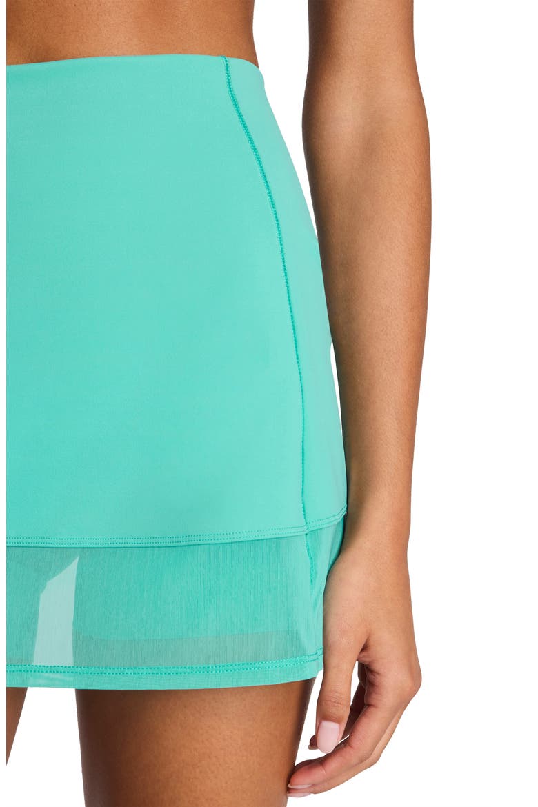 CoreLuxe Meshery Skort, Alternate, color, TIDEPOOL